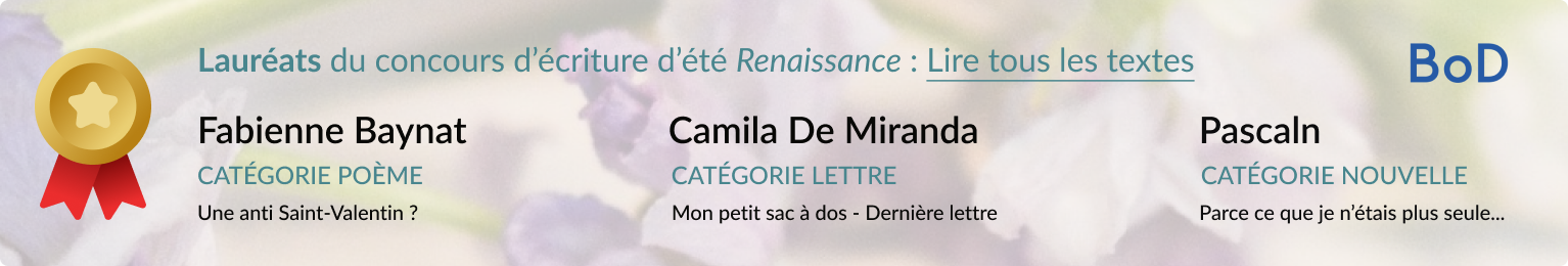 Résultats du Concours d'écriture BOD été 2025