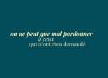 éclats du féminin - on ne peut que mal pardonner à ceux qui n'ont rien demandé