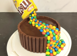 Gravity cake aux M&M's