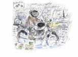 surpris par la pluie 