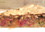 Tarte macaronée rhubarbe, fraises et spéculoos 