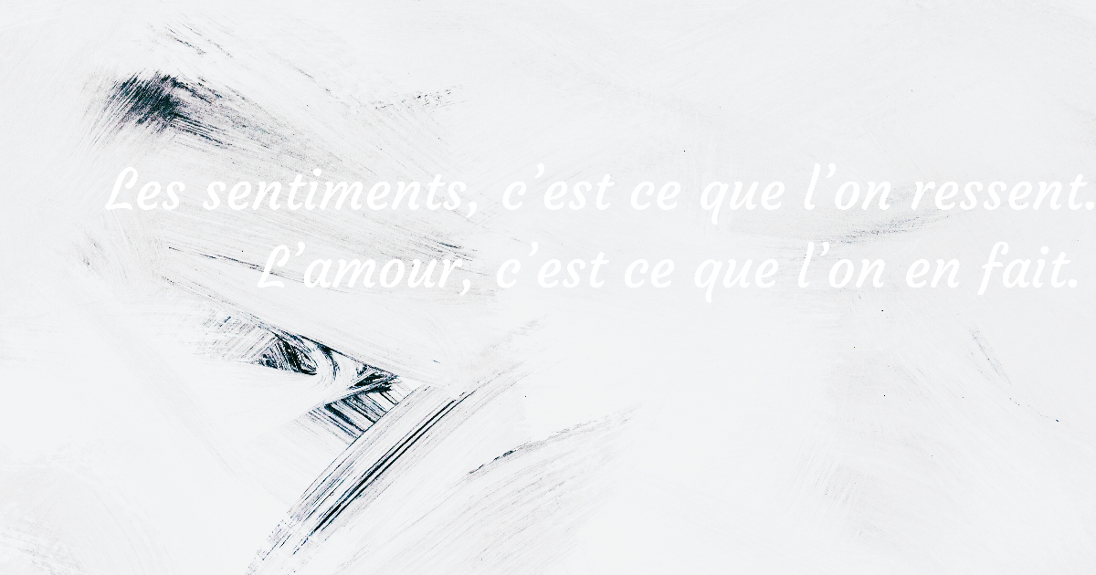 Oui, l'amour se fait.