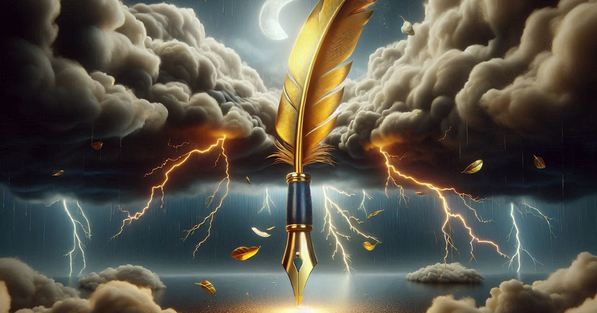 Une plume en zone de turbulences