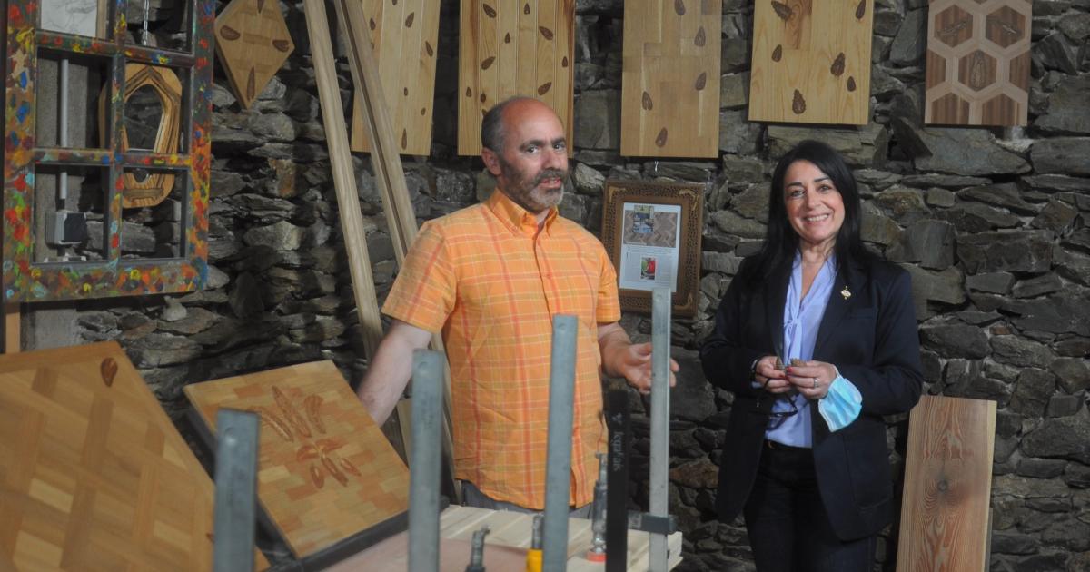 Visite de la députée Catherine Pujol à la menuiserie d’art de Montner