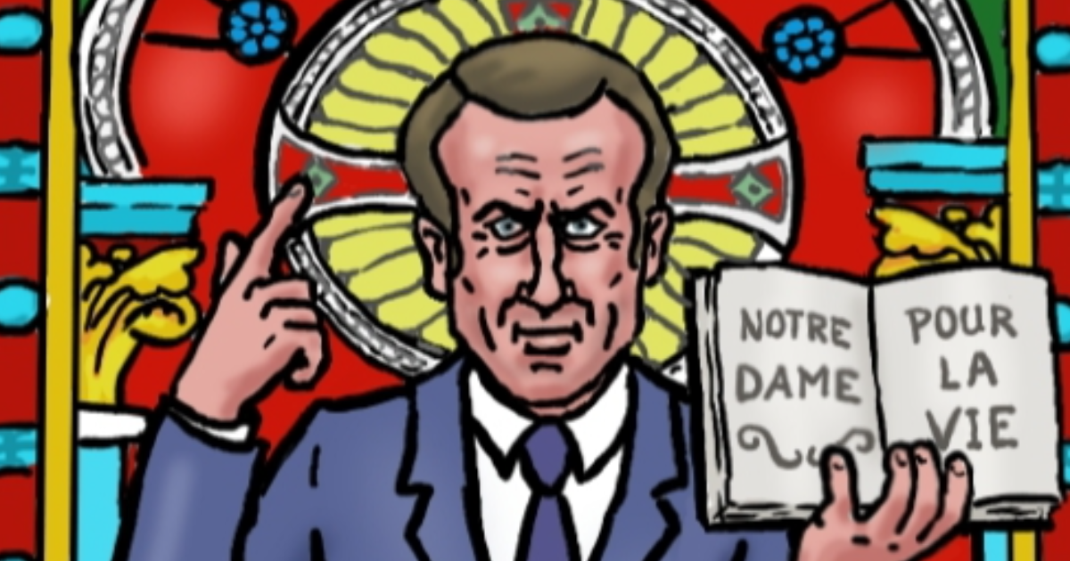 Macron le sauveur de Notre-Dame