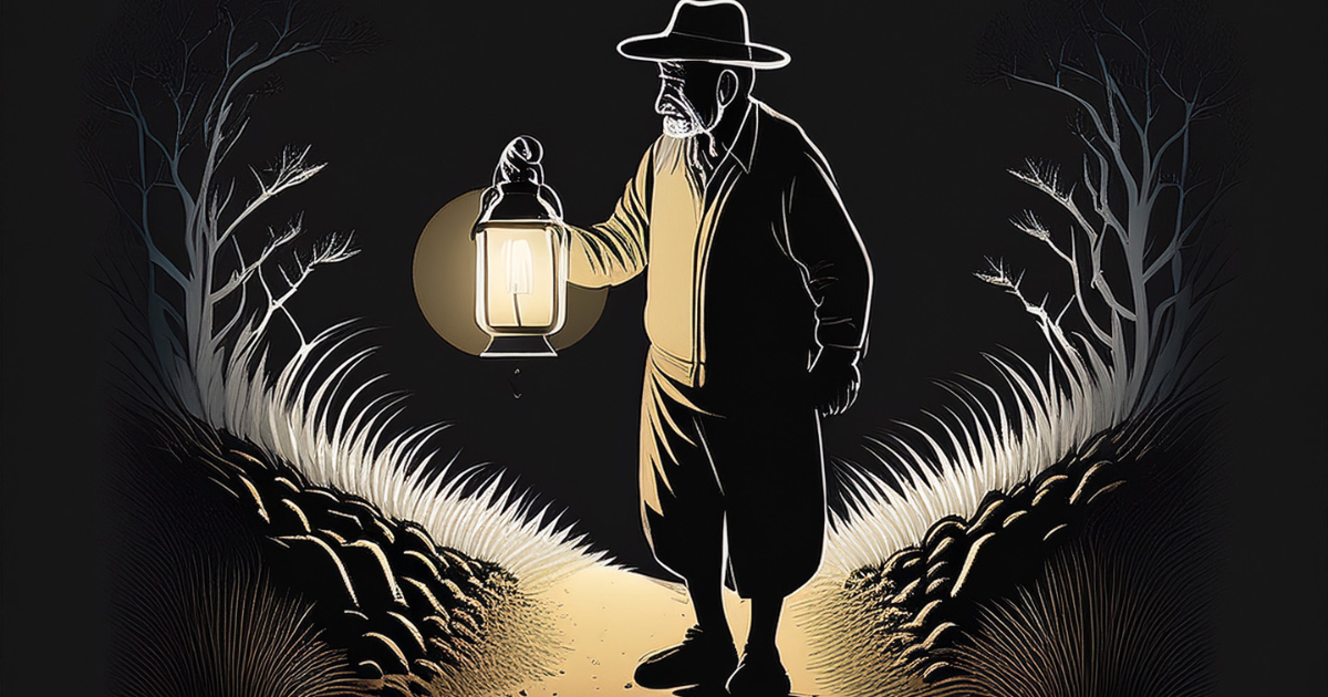 Le vieil homme et la lanterne