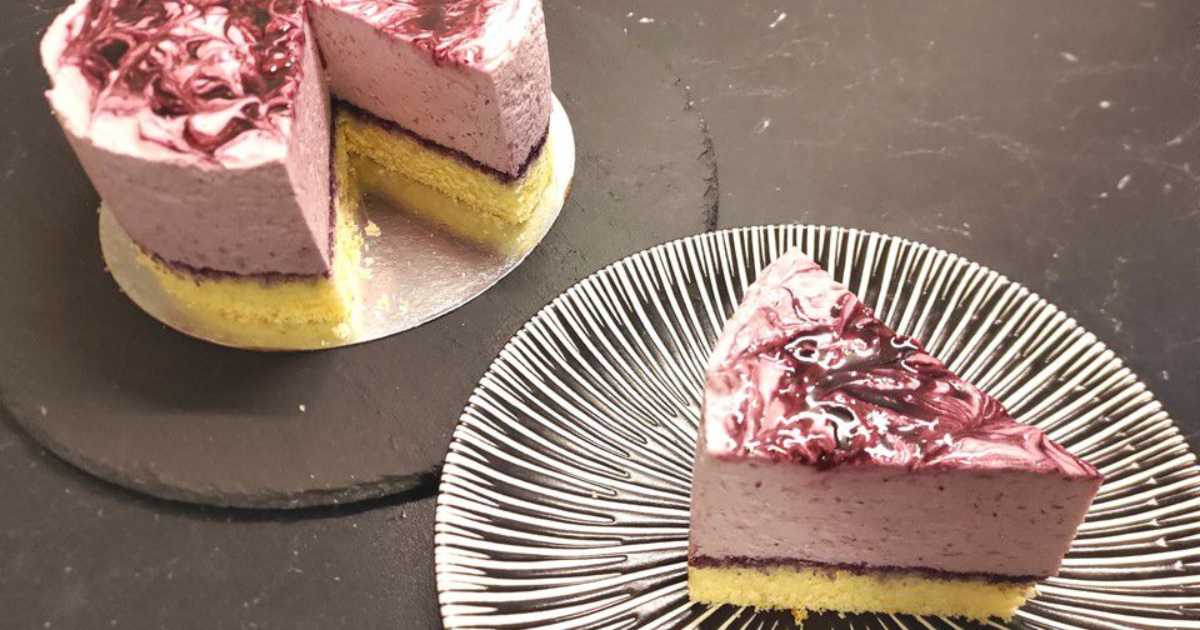 Gâteau mousse aux myrtilles - Recette en vidéo