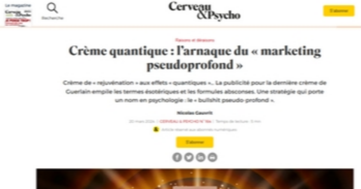 arnaque du marketing pseudoprofond