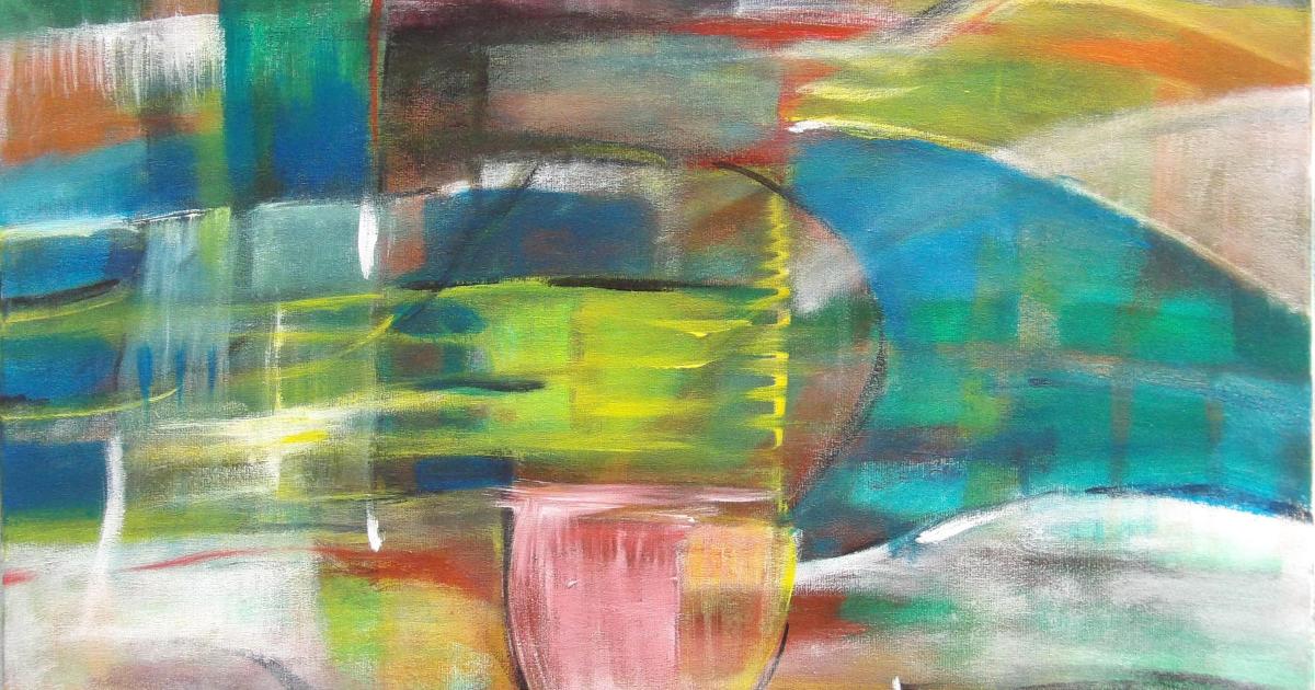 La coupe rose - peinture au fil du temps - 2017