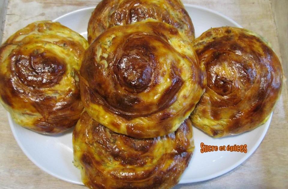 Escargots au fromage frais et aneth - Placinte invartite cu branza si marar