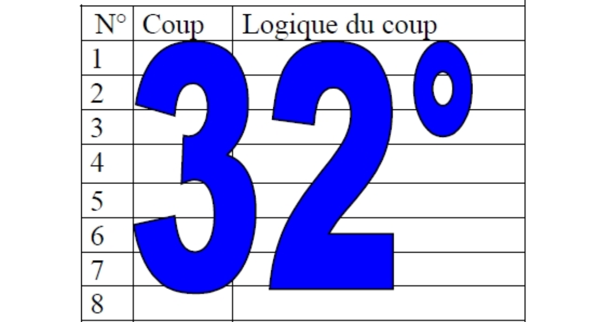 32° diagosudoku, avec la solution du trente-et-unième