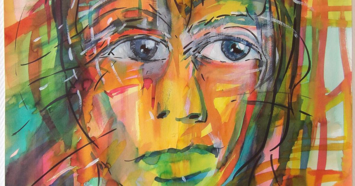 Son regard émouvant - Peinture au fil du temps -2017