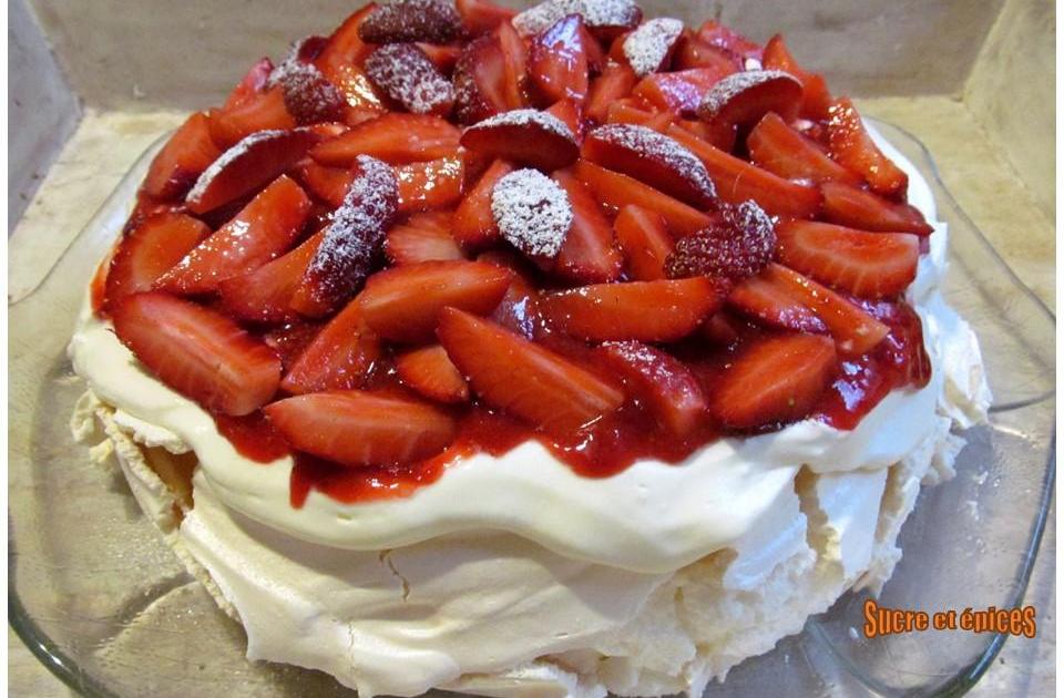 Pavlova aux fraises