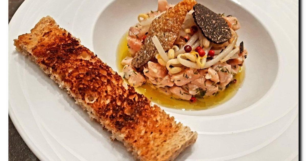 Tartare de saumon truffé