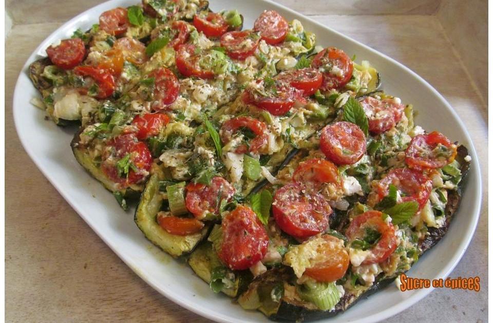 Courgettes farcies à la méditerranéenne - Recette en vidéo