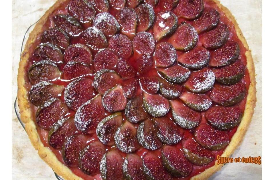 Tarte aux figues cuites à la crème pâtissière