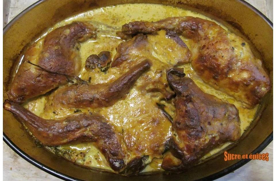 Lapin à la moutarde cuit au four