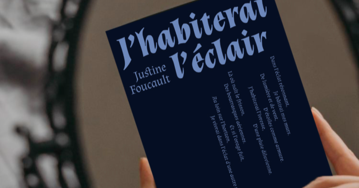 Recueil de poésie, j'habiterai l'éclair