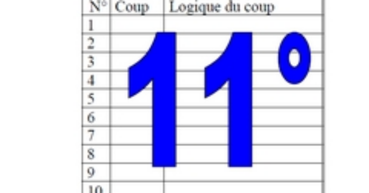 11° diagosudoku, avec la solution du dixième