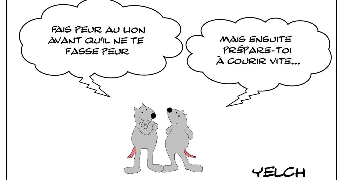 Le rat qui voulait faire peur au lion