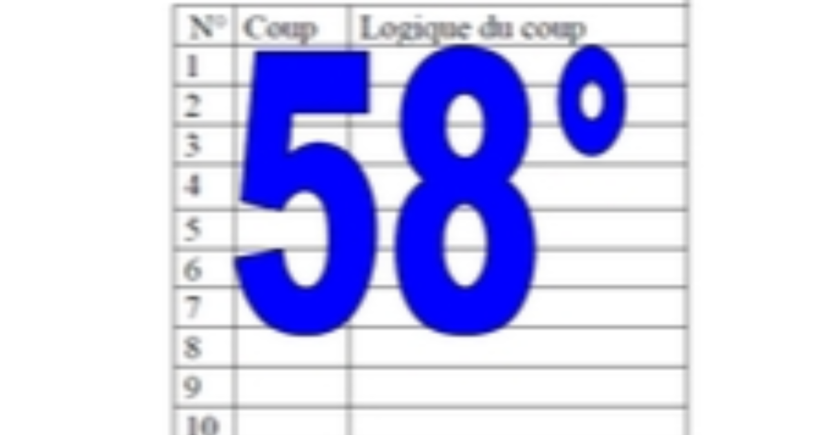 58° diagosudoku, avec la solution du cinquante-septième