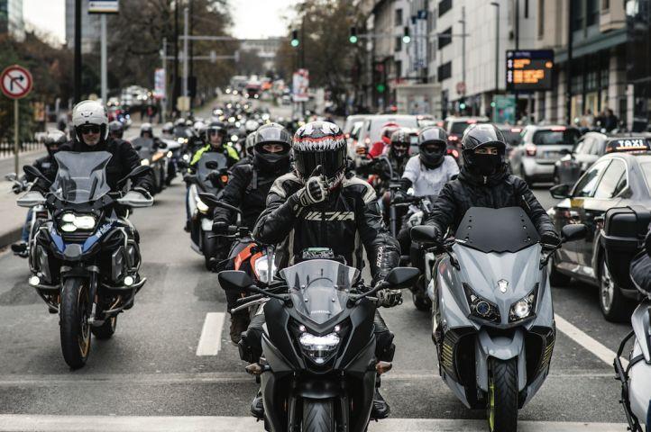 Manifestation motard à Bruxelles 