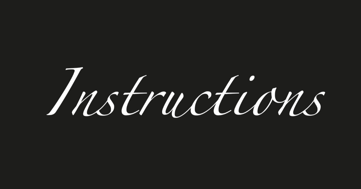 INSTRUCTIONS