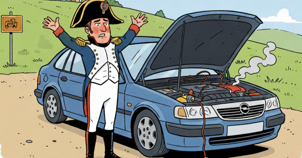 L'Opel en panne à Napoléon