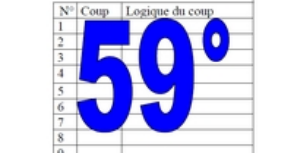 59° diagosudoku, avec la solution du cinquante-huitième