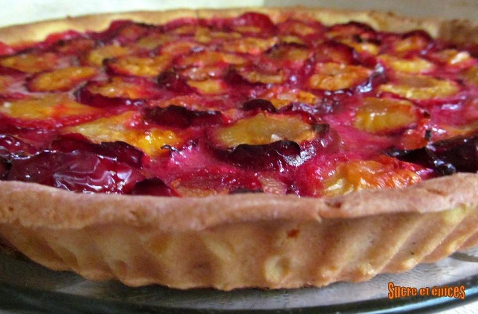 Tarte aux prunes rouges