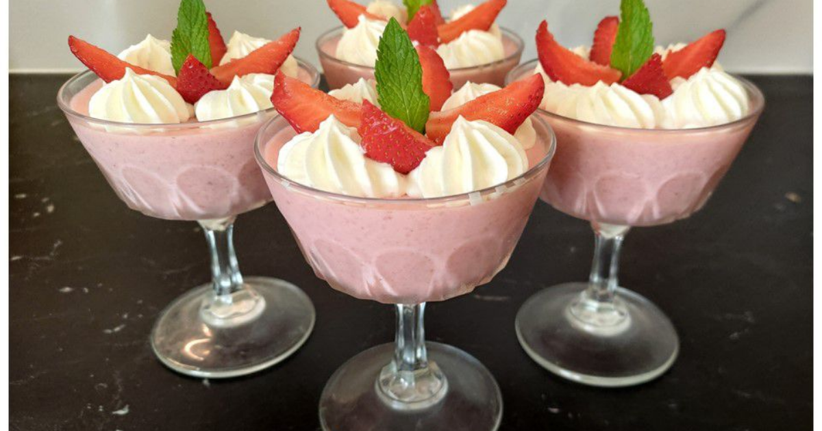 Verrines de mousse à la fraise - Recette en vidéo 