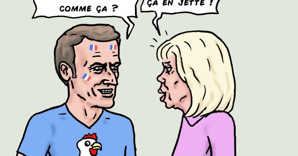 Macron supporter des Bleus au Qatar
