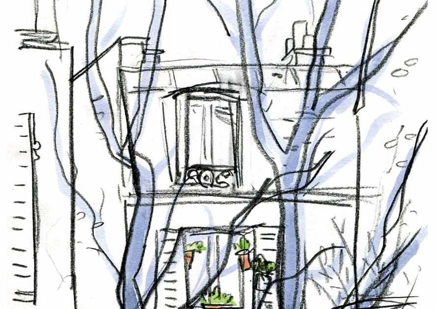 croquis d'hiver à paris