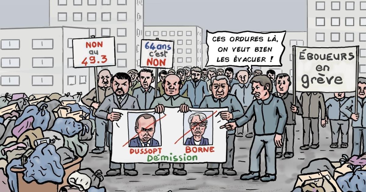 Réforme des retraites - éboueurs en grève