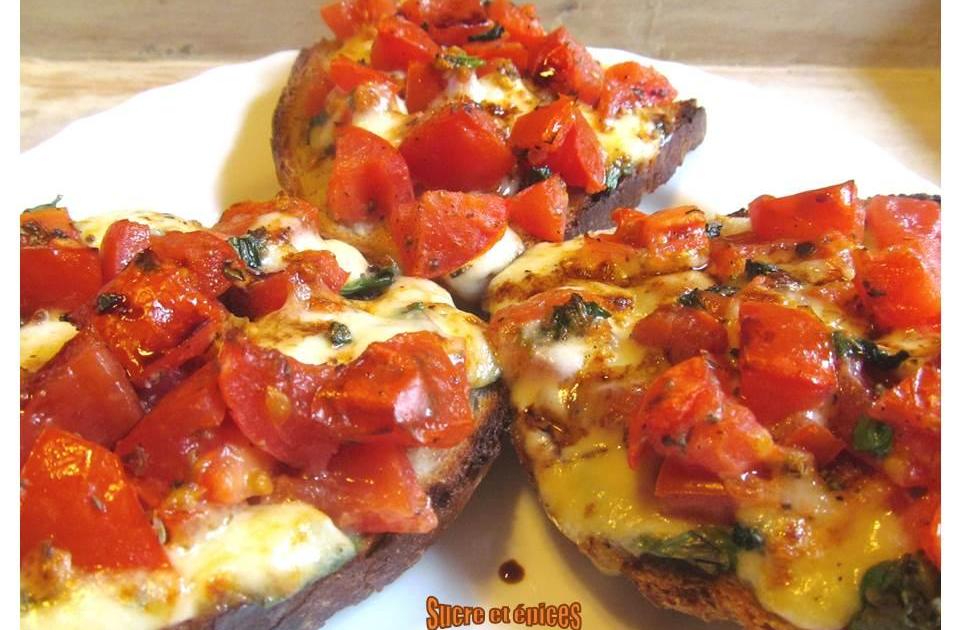 Tartines à la caprese