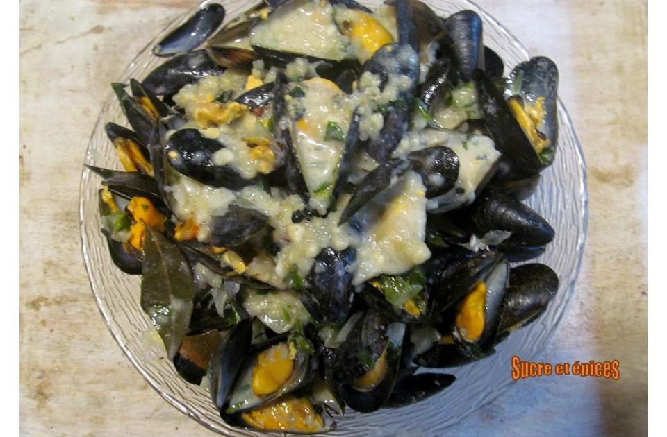 Moules à la bière et à la crème fraîche