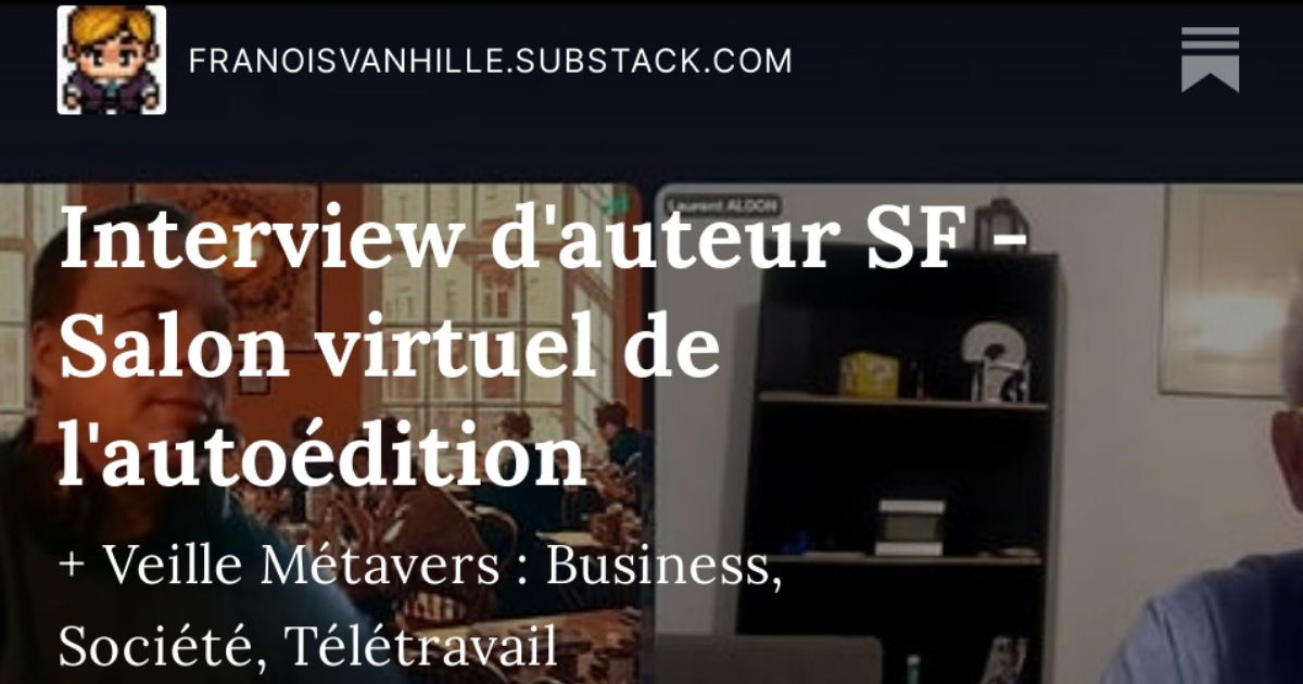 Interview d'auteur SF - Salon virtuel de l'autoédition