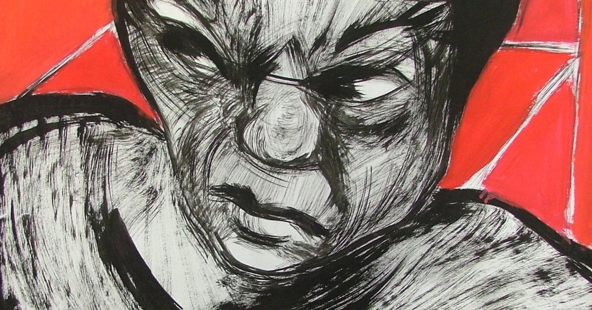 galerie des masques - la colère rentrée - peinture au fil du temps - 1995