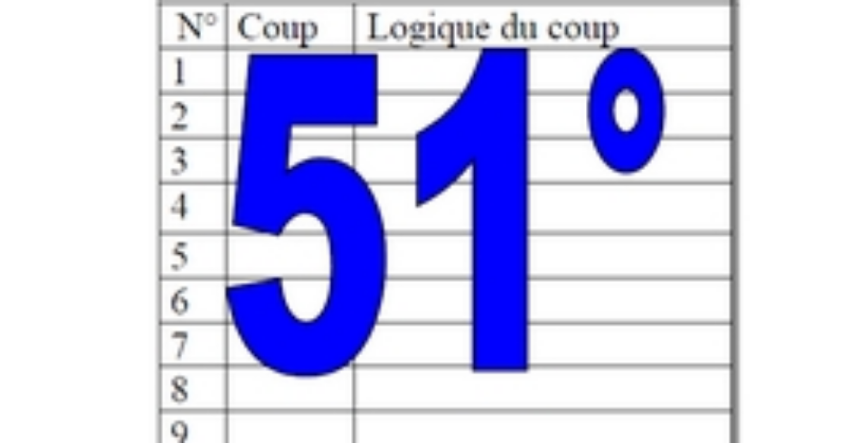 51° diagosudoku, avec la solution du cinquantième