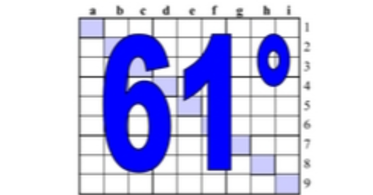 61° diagosudoku, avec la solution du soixantième