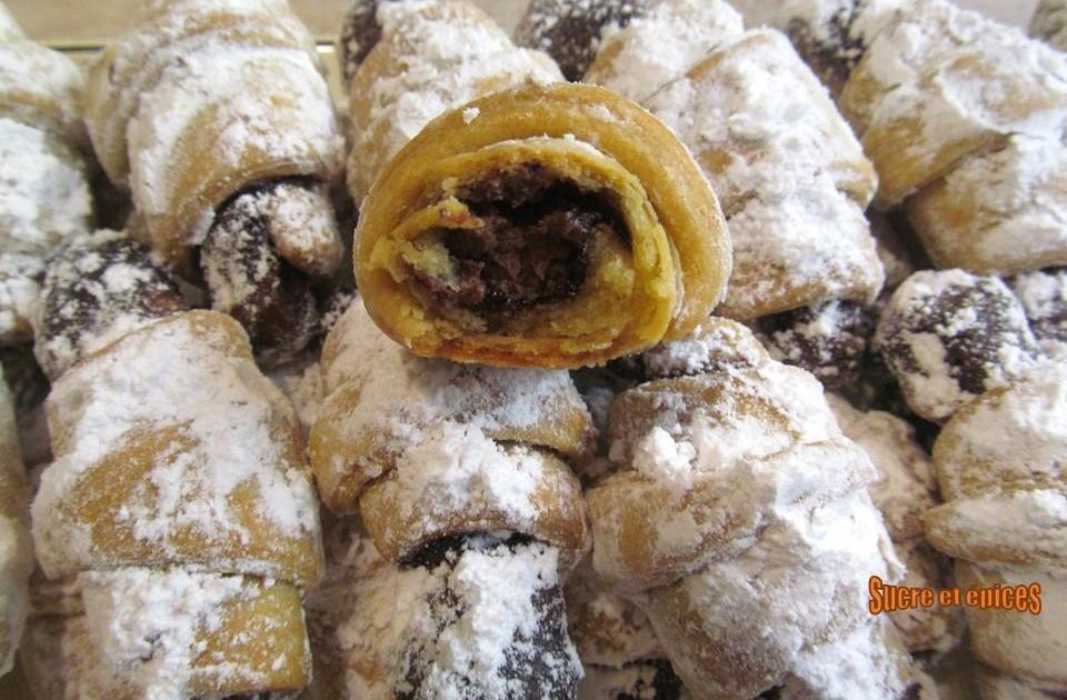 Mini croissants sablés au Nutella