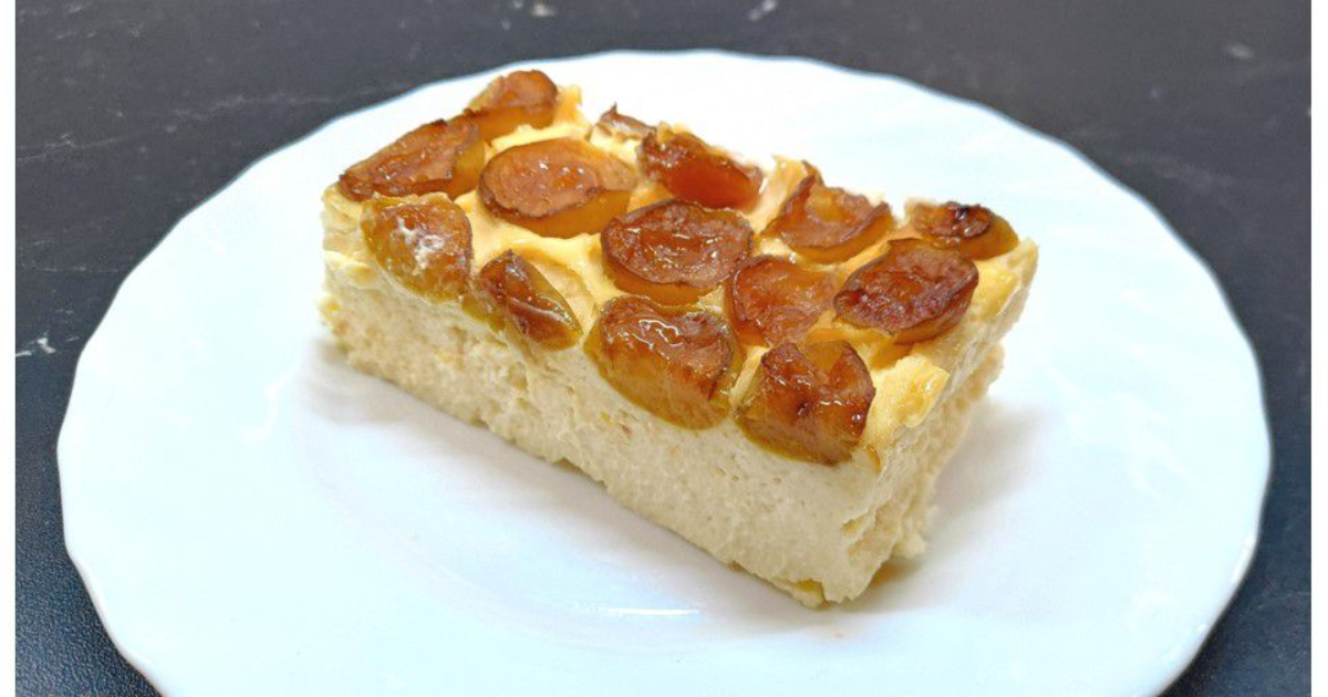 Cheesecake sans pâte aux mirabelles (sans gluten) - Recette en vidéo 