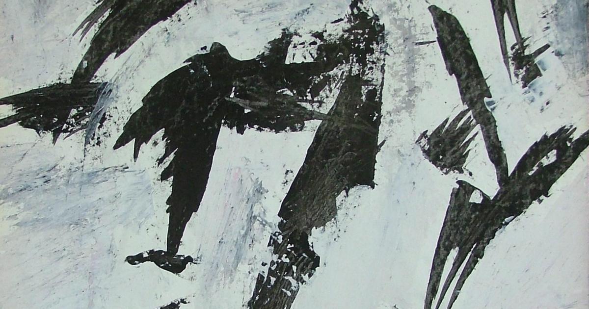 Encerclés sous la neige - peinture au fil du temps - 1991