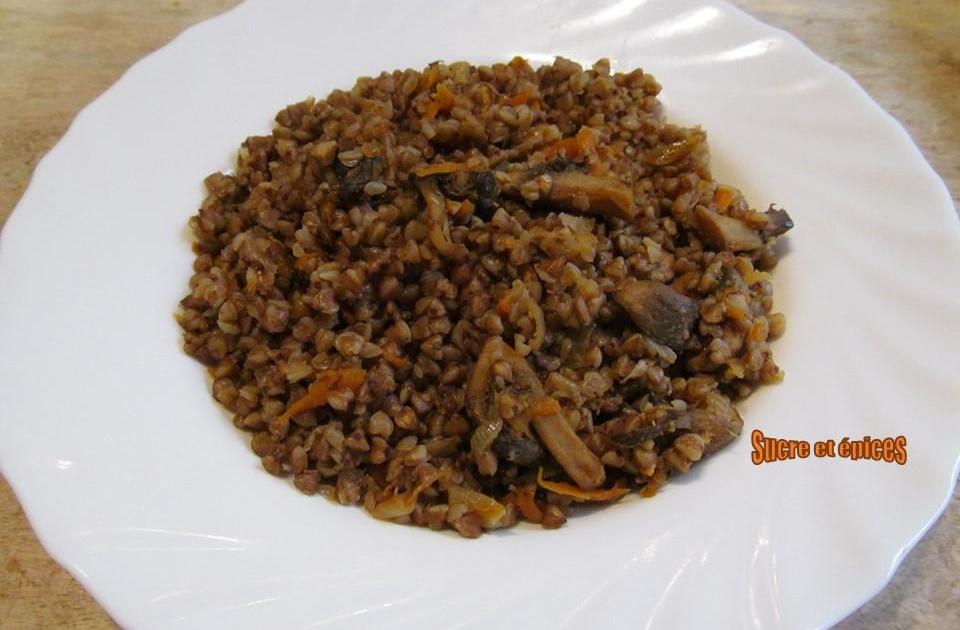 Sarrasin aux champignons et carottes