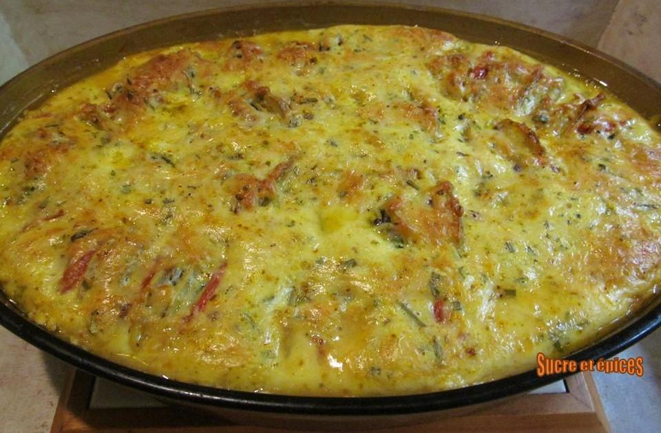 Gratin de pommes de terre, courgettes et tomates