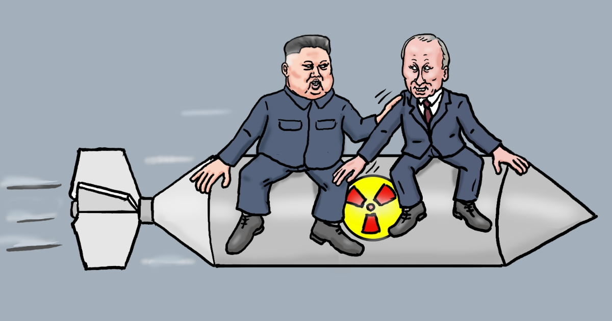 Poutine et Kim-Jong-un : copain-copain !