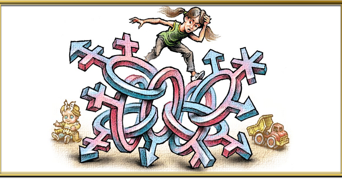 A Crown and a Virus, like True and Fake.