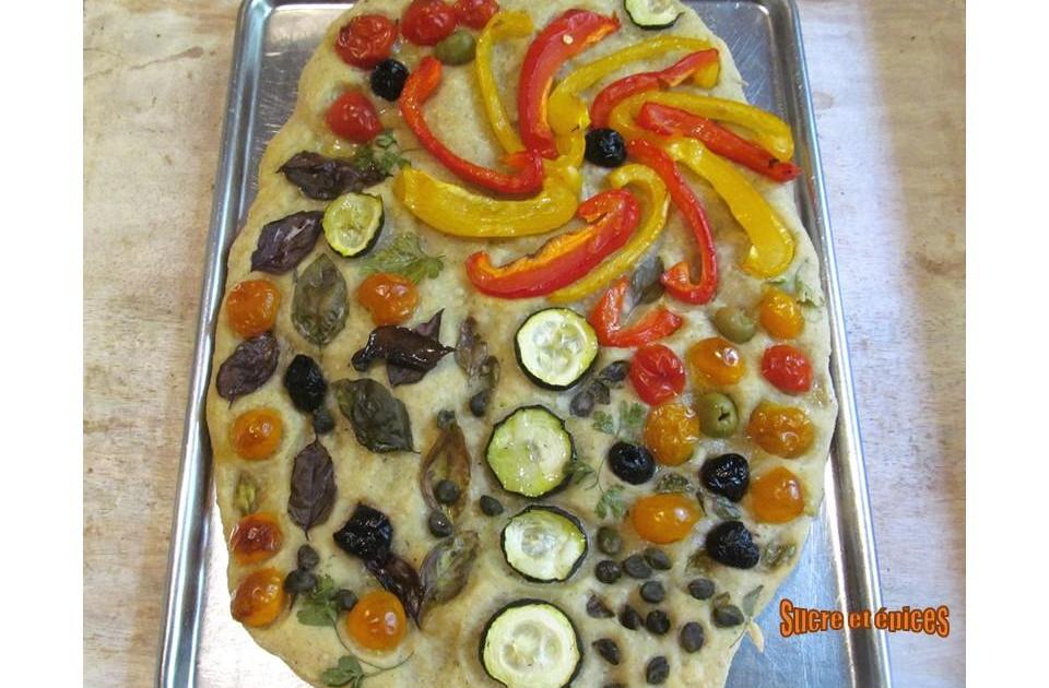 Focaccia ou fougasse ornementée