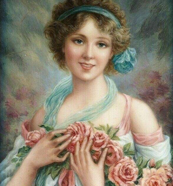 Portrait d'une jeune fille en fleur