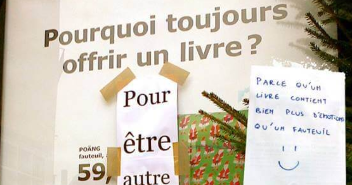 "Pourquoi toujours offrir un livre ?" - bad buzz IKEA - 2013